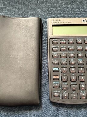 HP 10bII+ Financial Calculator with Black Cover